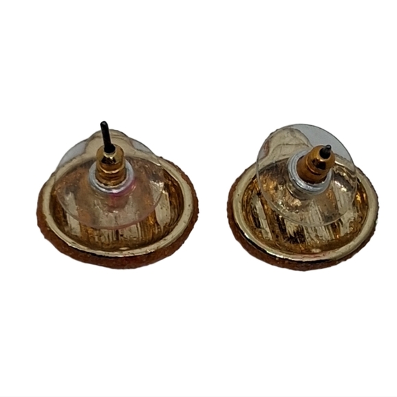 Spooky Sparkle Jack-O-Lantern Stud Earrings - Picture 5 of 5